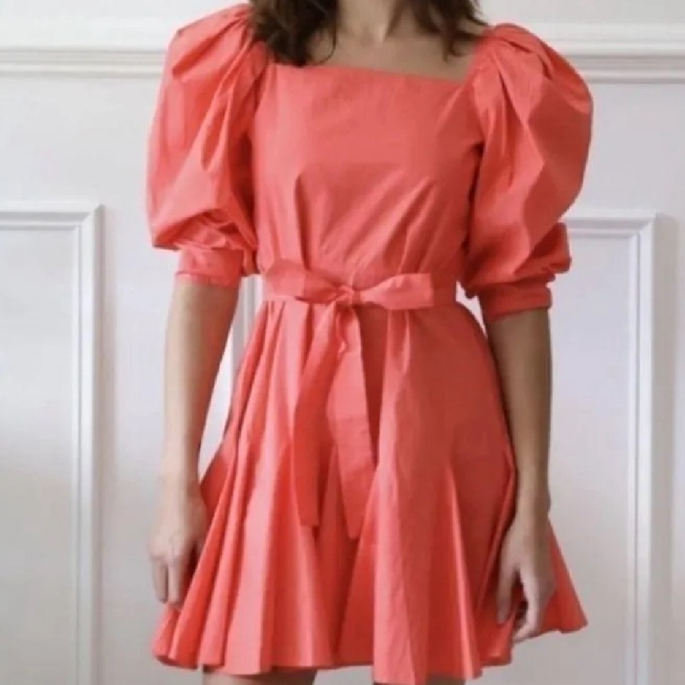 NWT - Mille Resort & Travel Anais Popover Dress in Melon Size Medium - Picture 5 of 17